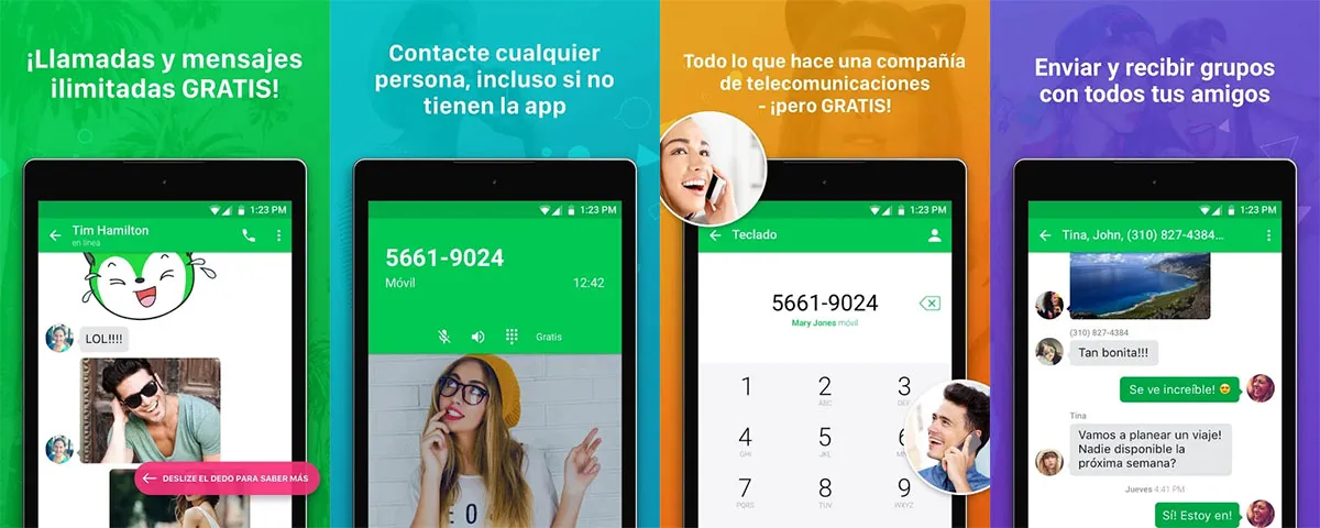 NextPlus allows you to make calls and send messages for free