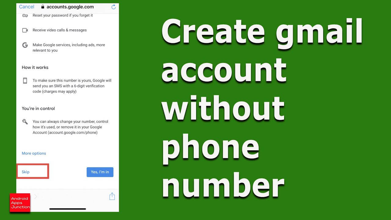 VerifyCode | Verify Gmail without number phone